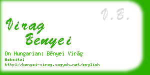 virag benyei business card