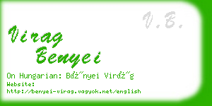 virag benyei business card